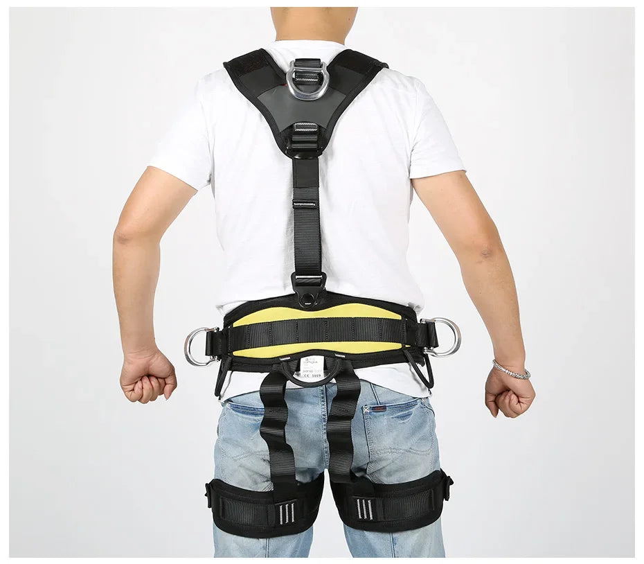 Full Body Five-point Safety Belt Rope High Altitude Work Safety Harness Outdoor Climbing Training Construction Protect Equipment