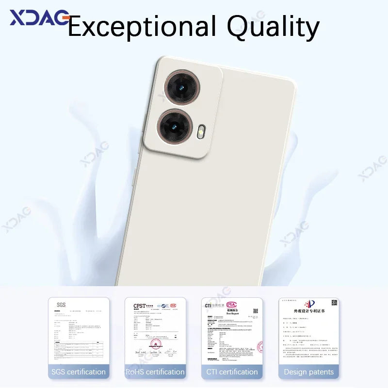 Original Mobile Phone Cases for Motorola Moto G85 MotoG85 5G 360 Soft Luxury Square Liquid Silicone Back Covers Waterproof Bags