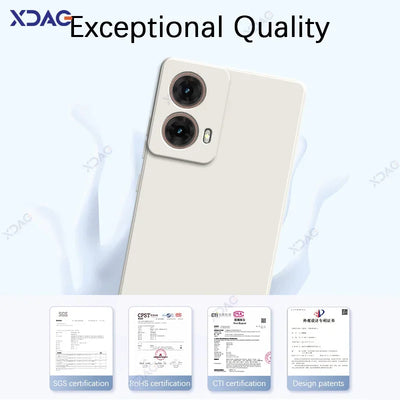 Original Mobile Phone Cases for Motorola Moto G85 MotoG85 5G 360 Soft Luxury Square Liquid Silicone Back Covers Waterproof Bags