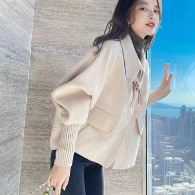 Luxury Designer Winter Coat for Women 2024 Cropped Jacket Heavy Women's Clothes Cold Green Tweed Very Warm Short Padded Clothing