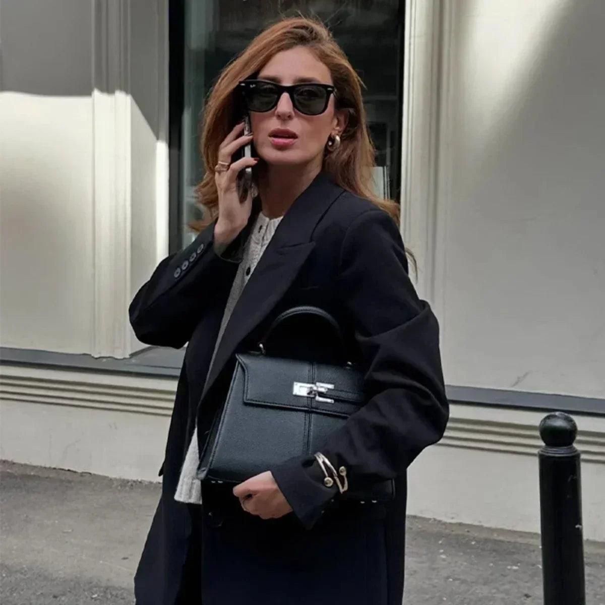 Handbag trapezoidal bag designer elise new fashion messenger commuter