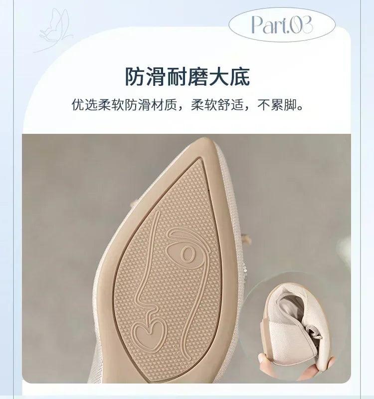 Women ballerinas bowtie slip on ballet flat shoes moccasins ladies