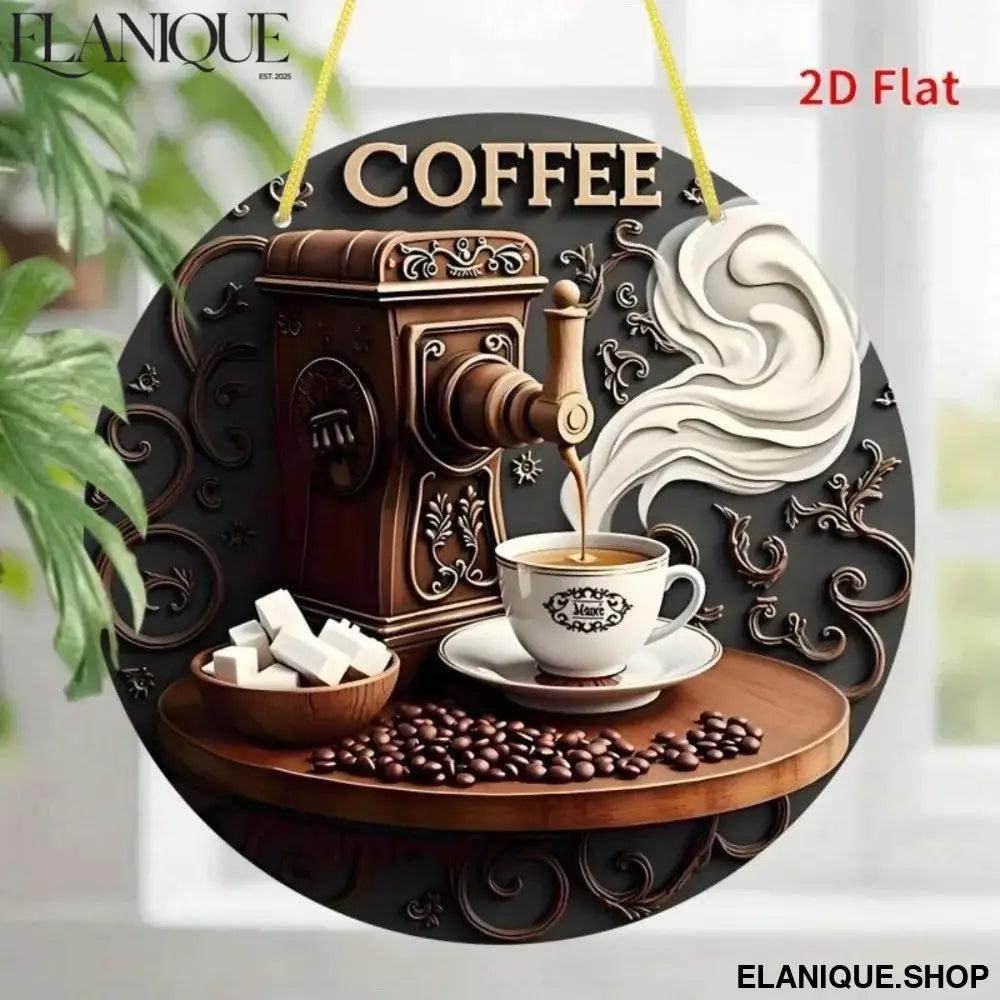 Coffee Vibe Vintage Aluminium Coffee Machine Poster – Retro Wall Art for Kitchen & Home