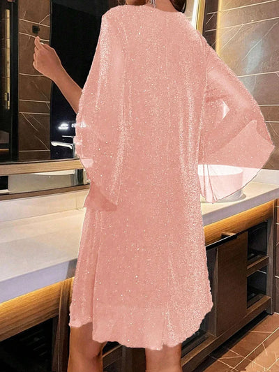 New Dresses for Women Summer Short Sleeve V-Neck Women Dress Fashion Loose Black Dress Women Vestidos De Verano Mujer 2025 Q103