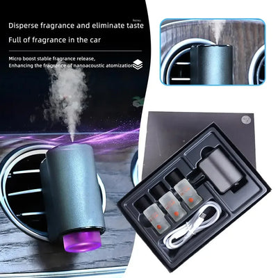 Car Air Vent Humidifier Aroma Humidifier Essential Oil Diffuser Auto Electric Air Diffuser Aroma Cars Air Freshener Perfume