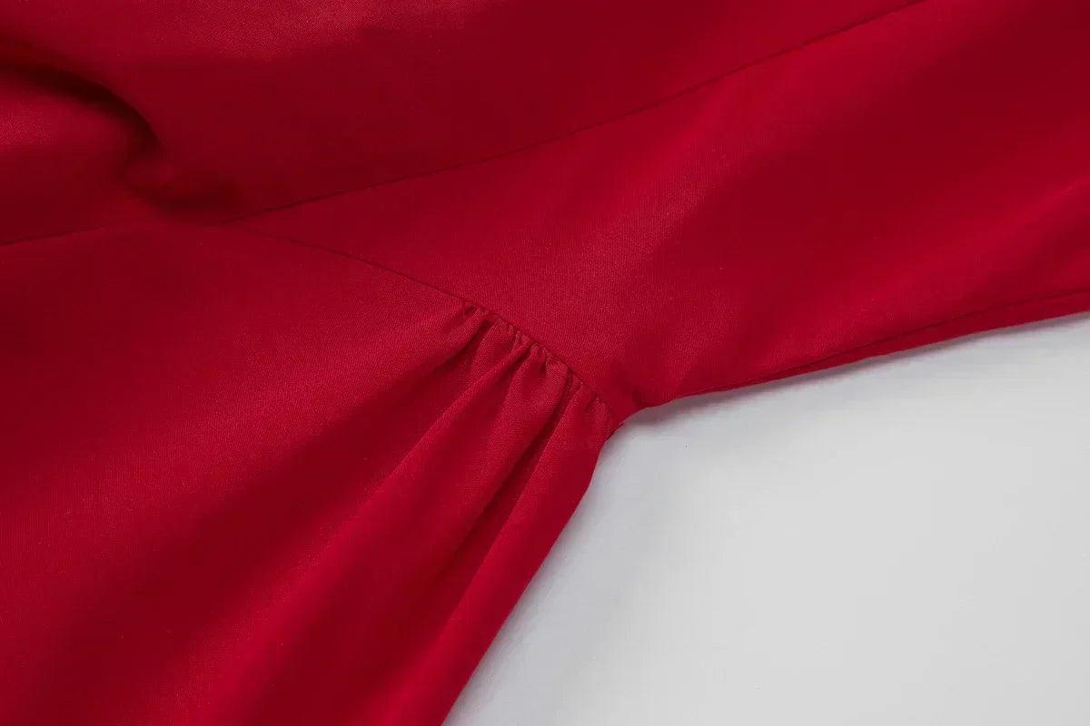 Dulzura sexy elegant midi dress backless solid ruched women luxury dresses lady evening party birthday club summer y2k