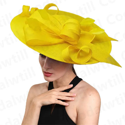 Royal Ascot Big Fascinator Hats Headband Ladies Church Kentucky Derby Headpiece Ladies Race Fashion Hair Accessories Bride Hats