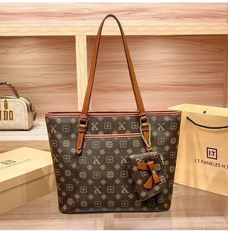 Brand handbag for women 2025 new spring/summer high-end texture retro designer single shoulder crossbody bag with large