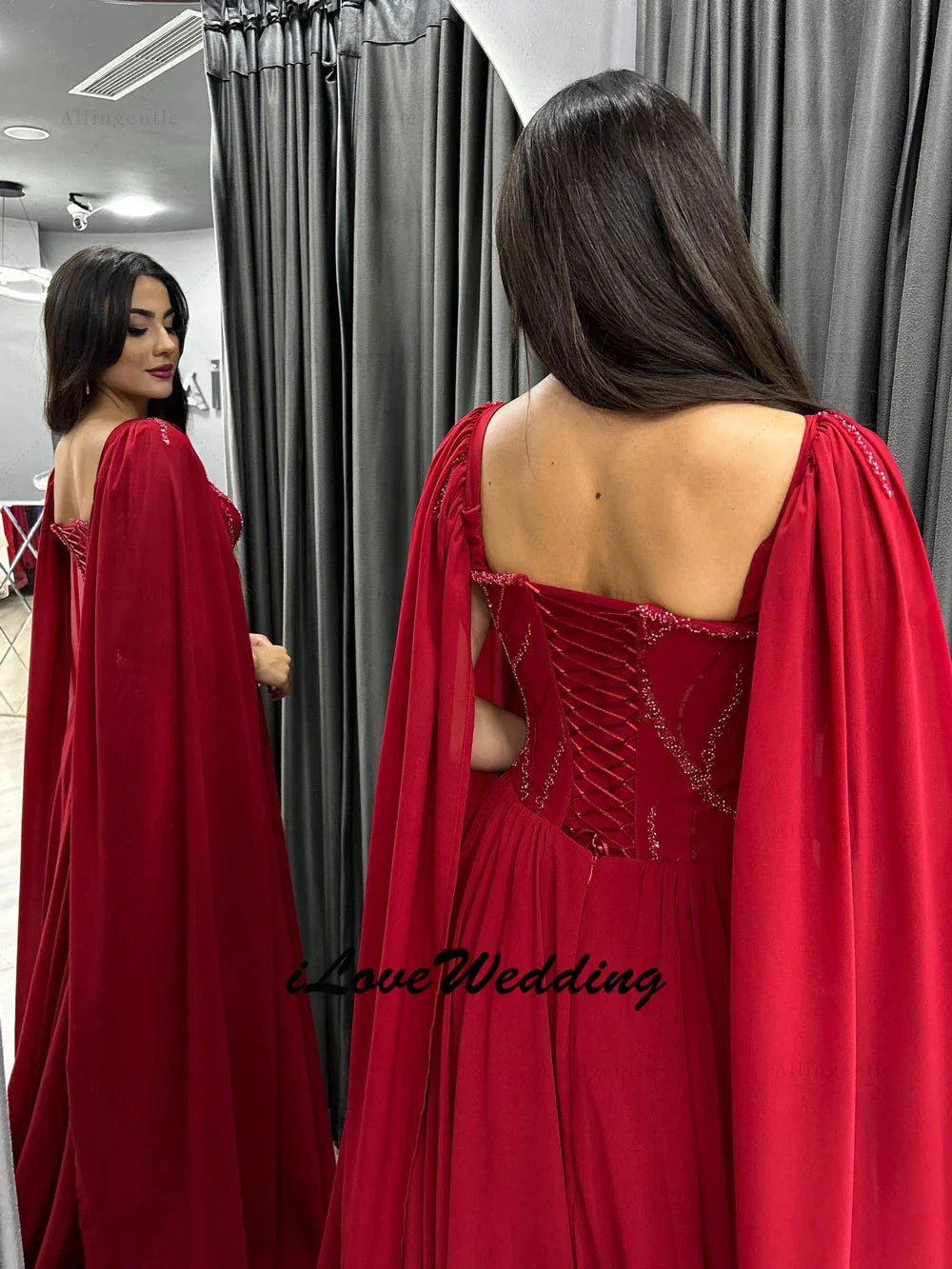Elegant Off-the-Shoulder Red Evening Dress Sequins Long Prom Gown for Formal Occasions Women's Wedding Party Dress Customized