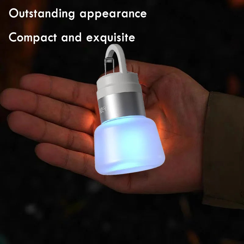 LED Bottle Light Camping Lantern with Flowing Light USB Portable Handheld Hanging Bottle Lamp Outdoor Multi Use