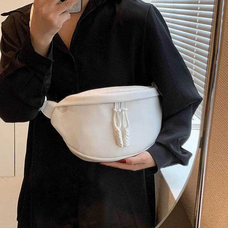 Designer Woman Waist Bag Quality Soft Leather Fanny Pack Purse Fashion Brand Ladies Belt Bag Luxury Shoulder Crossbody Chest Bag