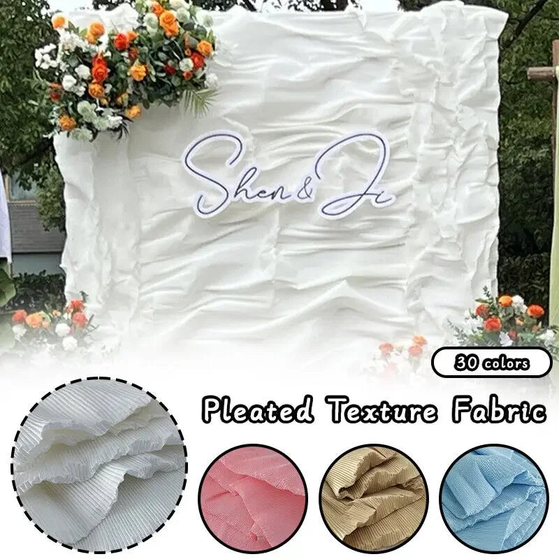 Wrinkled Texture Fabric Background Printmaking Material DIY Wedding Celebration Women Dress Suit Diy Sewing Material