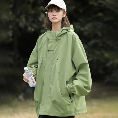 New Waterproof Hiking Jacket Women Windproof Sports Coat Hooded Windbreaker Jackets Men Outdoor Ride Climbing Running Jacket