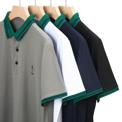 Designer Brand Men's Polo Shirt Lapel Cartoon Person Embroidery Short-sleeve Seamless T-shirt Summer Business Golf Menswear Top