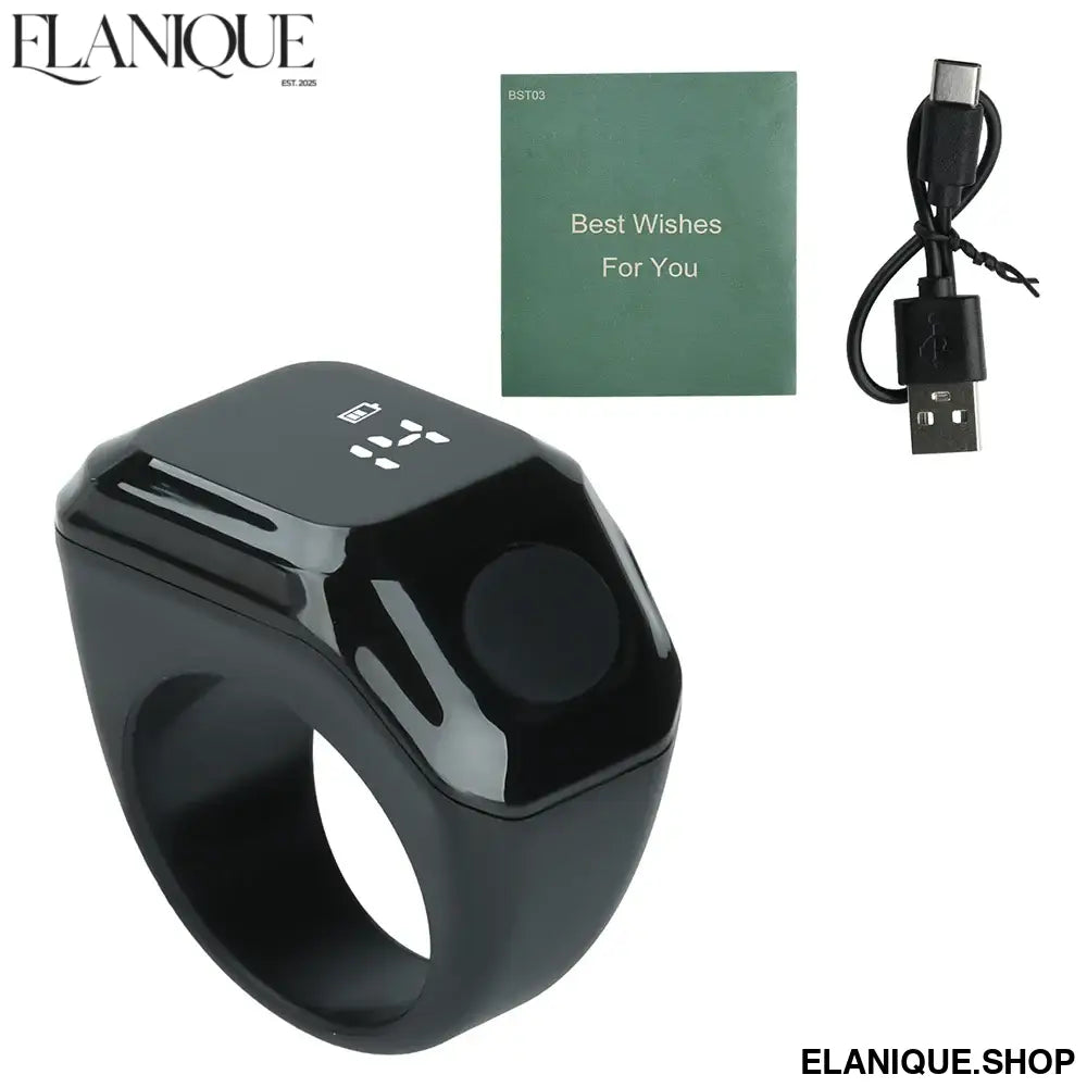 Digital Display Counter Smart APP Ring Counter Portable Bluetooth Counting Ring Time Reminder Wearable Tasbih Zikr Ring Misbah