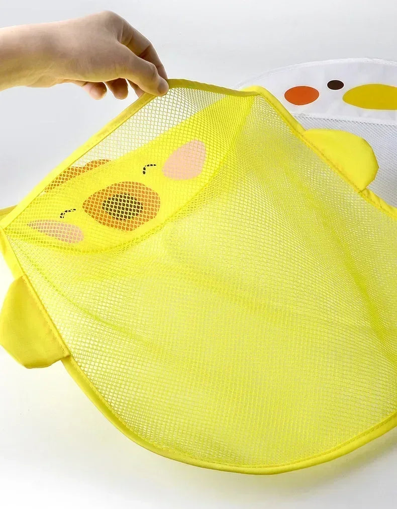 Baby bathroom storage mesh bag children games network bath baskets organization water toys cartoon animal shapes net