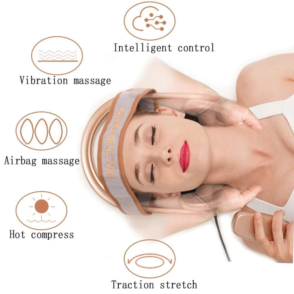 Electric Neck Massager Infrared Heating Airbag Neck Traction Vibration Shoulder Cervical Spine Shoulder Support Massager