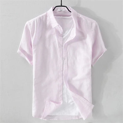 Breathable cotton and linen Casual shirt for young man