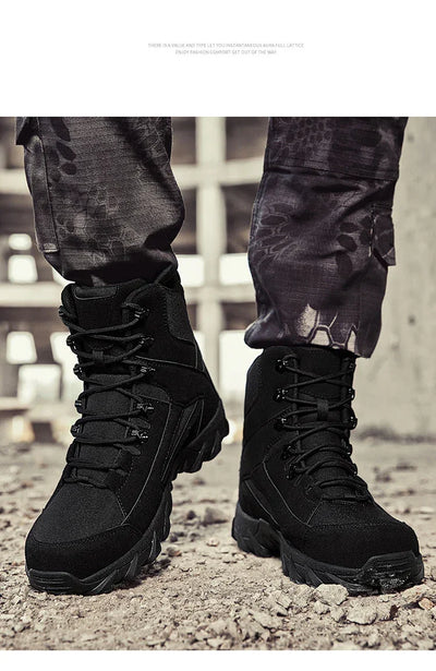 Outdoor Training Combat Boots Men Safety Comfortable Breathable Men's Ankle Boots Tactical Waterproof Climbing Boots Hiking Shoe