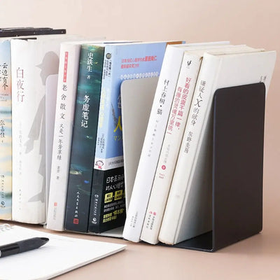 Desktop Organizer L-shaped Desk Bookends INS Durable Book Stand Display Simple Book Support Rack Minimalism