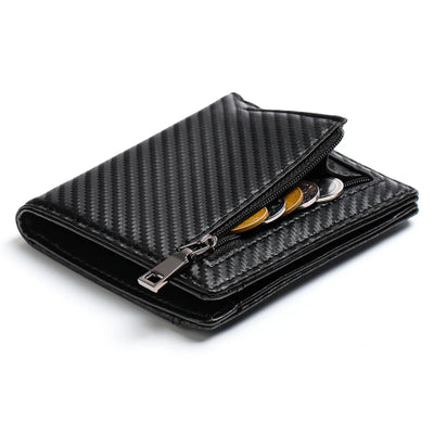 Slim Wallets for Men - Leather Money Clip Mens Wallet - RFID Blocking Front Pocket Bifold Wallet - Minimalist Credit Card Holder