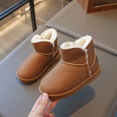 Kids Snow Boots for Boys Girls Thick Plush Children Thermal Ankle Boots Warm 2025 Autumn Winter Anti-skid Classic Fashion Boots