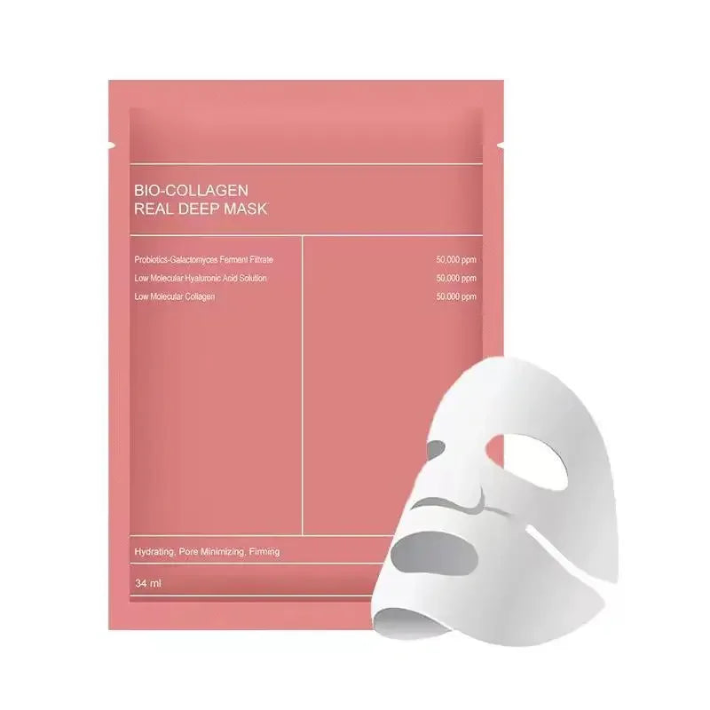 Bio Collagen Facial Mask Shrink Pores Deep Hydrating Overnight Mask Moisturizing Refreshing Brightening Face Korean Skin Care
