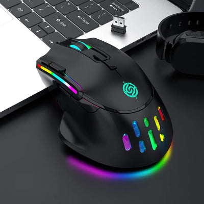 NEW Rechargeable USB 2.4G Wireless Mouse RGB Colorful Gaming Mouse Desktop PC Computers Notebook Laptop Mice Mause Gamer