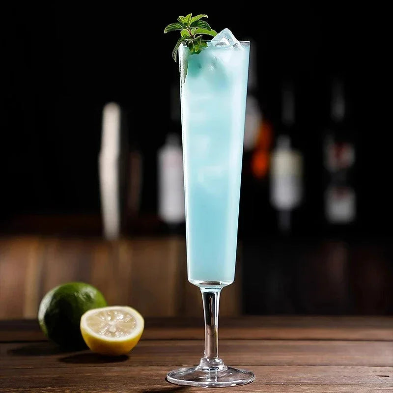 Creative Cocktail Glasses Cup Small Capacity Cold Drink Cups Milkshake Juice Long Drink Cup Champagne Glass Cups Drinkware Tools