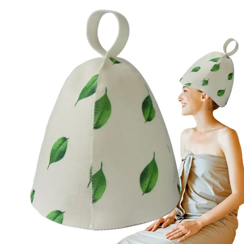 sauna Anti Heat Sauna Hat Thicken Wool Felt Shower Cap Women Men Steam Bath Shower Hair Turban Quickly Towel Drying Towel Hats