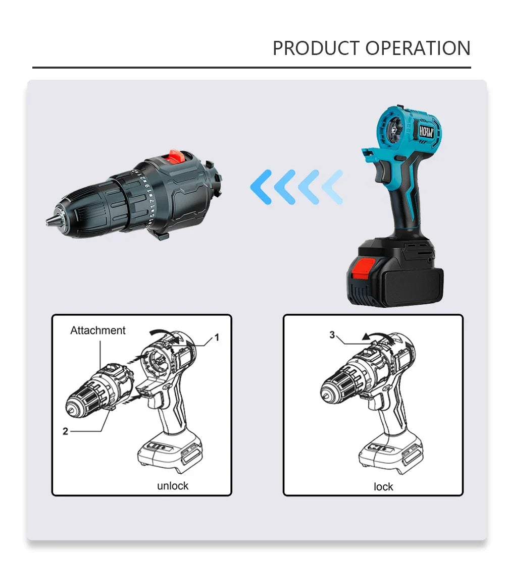 Brushless Electric Treasure Multitool Tools Screwdriver Wrench Impact Drill Polisher Reciprocating Saw Polisher Power Accessory
