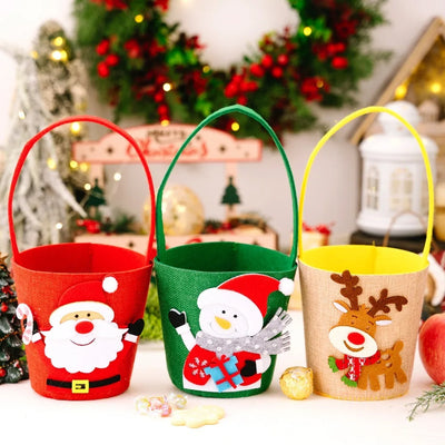 Christmas Gifts Bags Cute Santa Snowman ELK Storage Bags Chocolate Cookies Candy Bags for Christmas Birthday Party Decorations