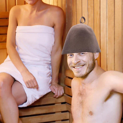 Handmade Thicken Wool Felt Sauna Hats Unisex Hair Protection Spa Sauna Accs for Bath Protection Felt Sauna Cap Absorbent Spa Cap
