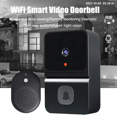 Wireless Doorbell WiFi Outdoor HD Camera Security Door Bell Two-way Audio Night Vision Video Intercom For Home Monitor Doorbell