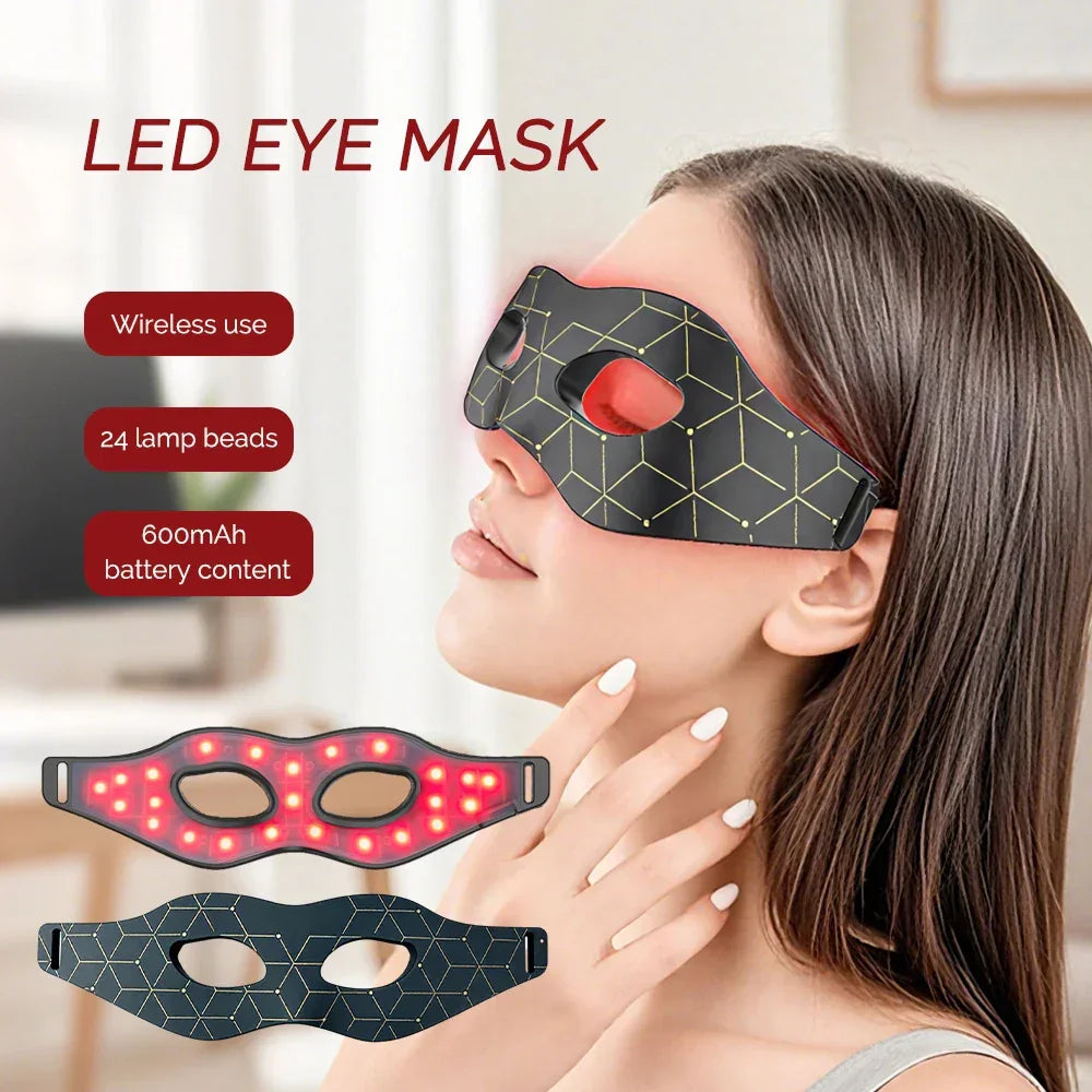 LED Red Light Therapy Eye Mask Eye Massager Beauty Care Device Eye Bags Remover Device