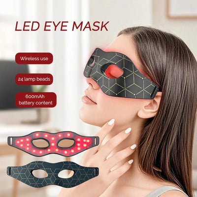 LED Red Light Therapy Eye Mask Eye Massager Beauty Care Device Eye Bags Remover Device