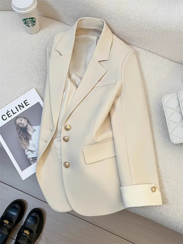 autumn long sleeve blazers outwears women 2025 fashion casual office lady jackets coats elegant