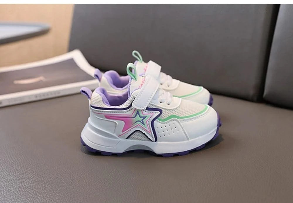 Kid's sports shoes for small and medium-sized children spring and autumn boys' sports shoes girls' mesh breathable running shoes