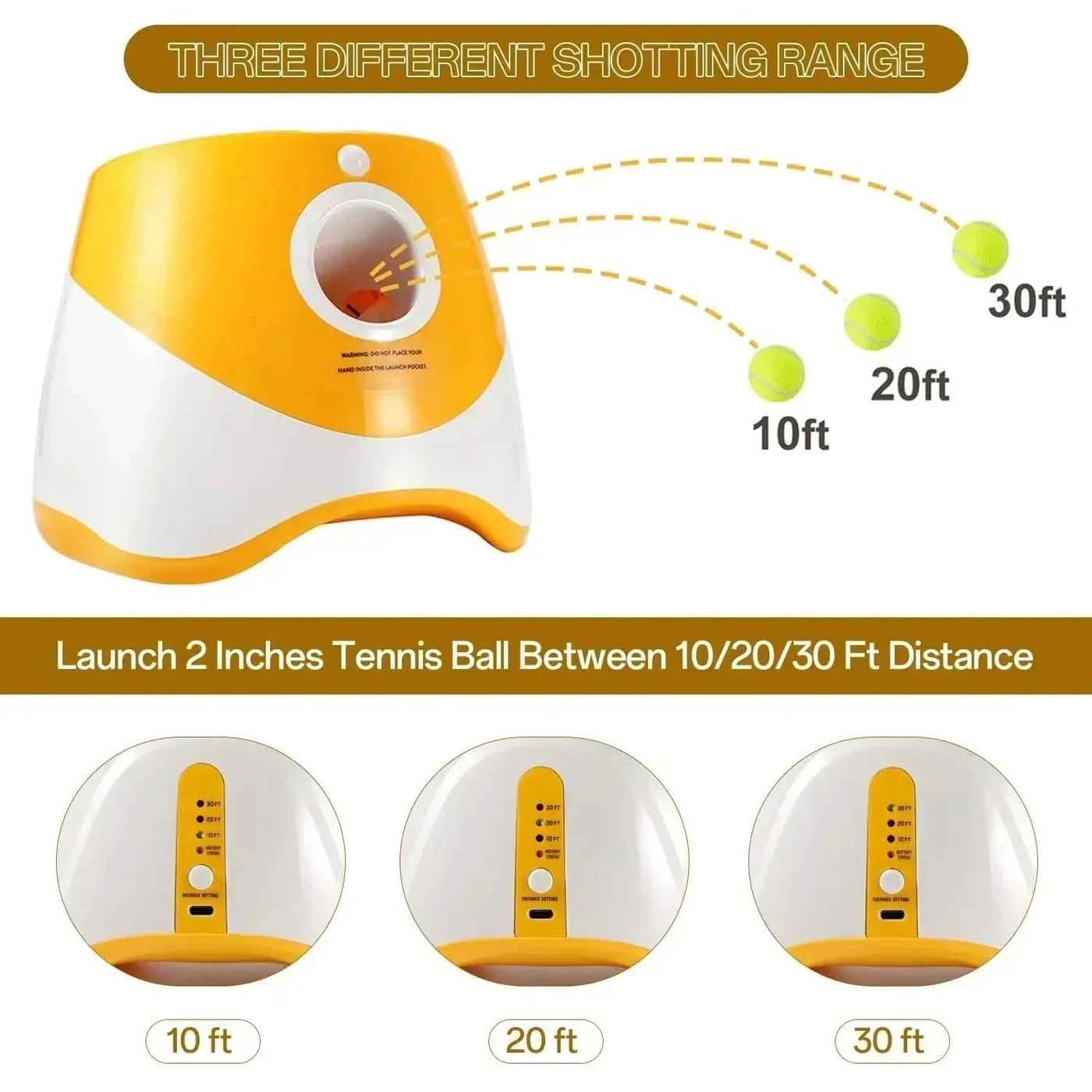 Ball Launcher Toy For Dogs Pet Products Dog Toys Keep Healthy Automatic Throw Pet 3 Distances Settings For Indoor Outdoor play