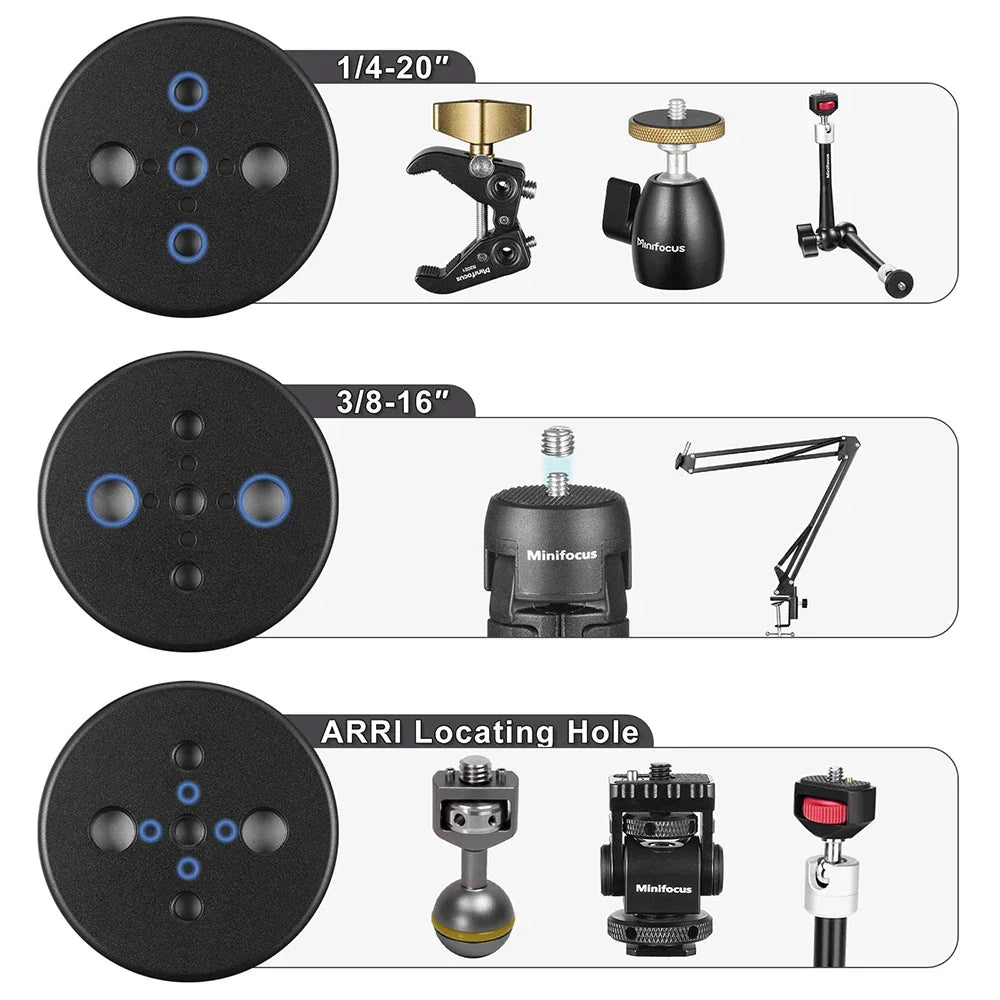 Magnetic Phone Holder for Magsafe to 1/4 3/8'' Screw Arri Hole Tripod Mount Adapter for iPhone 14 13 12 Serie with Magnetic Ring