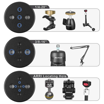 Magnetic Phone Holder for Magsafe to 1/4 3/8'' Screw Arri Hole Tripod Mount Adapter for iPhone 14 13 12 Serie with Magnetic Ring