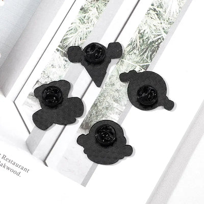 New Statement Fitness Food Man Collection Enamel Brooch Pizza Ice Cream Barbell Hamburg Donut Dumbbell Pins