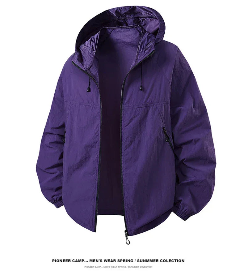 New Summer Camping Hiking Jackets Men Fishing Cycling Hooded Gym Sports Running Coats Outdoor Sun-Protective Thin Jackets Women