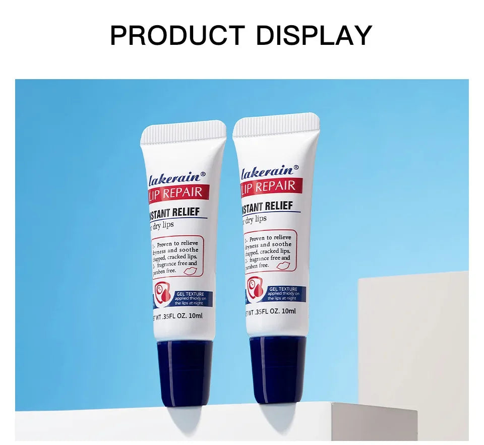 2pcs/Lot Moisturizing Lip Repair Gel Instant Relief For Dry Lips Liquid Lip Balm Paraben Free Lip Care Product Reduce Lips Line