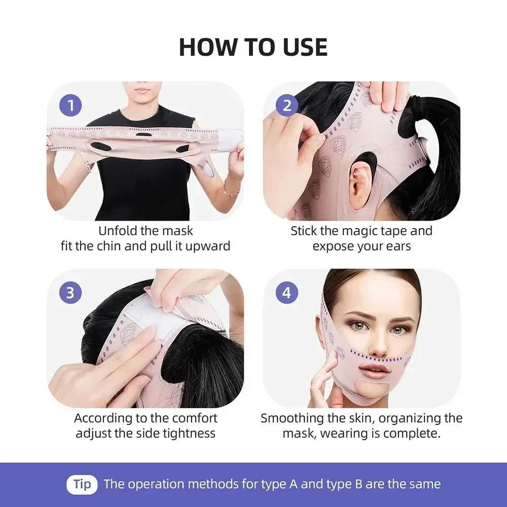 Face Slimming Bandage Women Face Lifting Belt V Line Shaper Chin Cheek Lift Up Anti Wrinkle Strap Facial Beauty Skin Care Tools