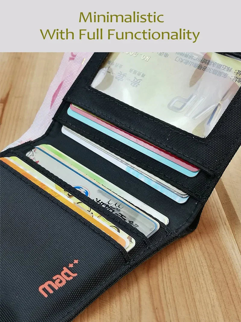 2023 Minimalist Slim Nylon Wallet For Men Women Slimline Ultra Thin Mini Small Male Female Zipper Coin Purse Compact Money Bag