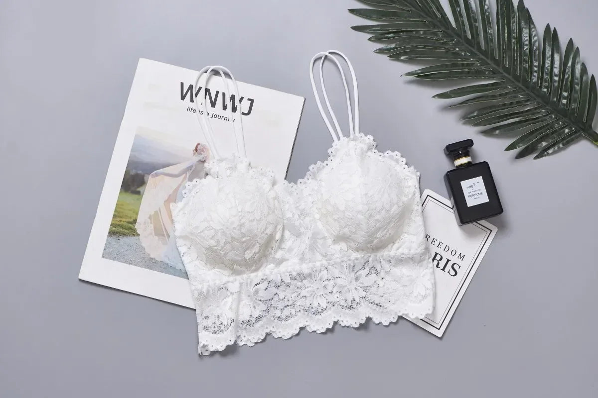 Women's Lace Bra Wireless Push