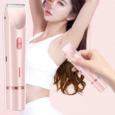 Bikini Epilator For Women Dual Head Electric Razors Portable Wireless Hair Remover Smoothes Silky Wet/Dry Face Body Epilator