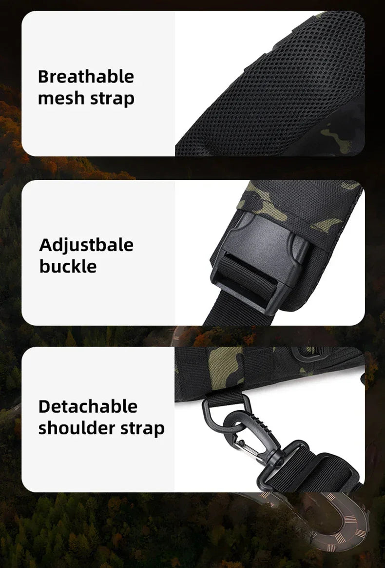 Men's Camping Chest Bag Tactical Sports Shoulder Outdoor Fanny Pack Hiking Climbing Cycling Fishing MOLLE System Sling Bags