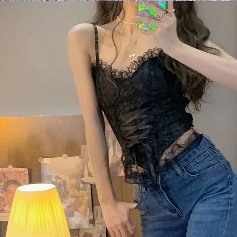 Sexy tops women lace bandage